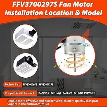 FFV3700297S Bathroom Fan Motor Compatible with Panasonic